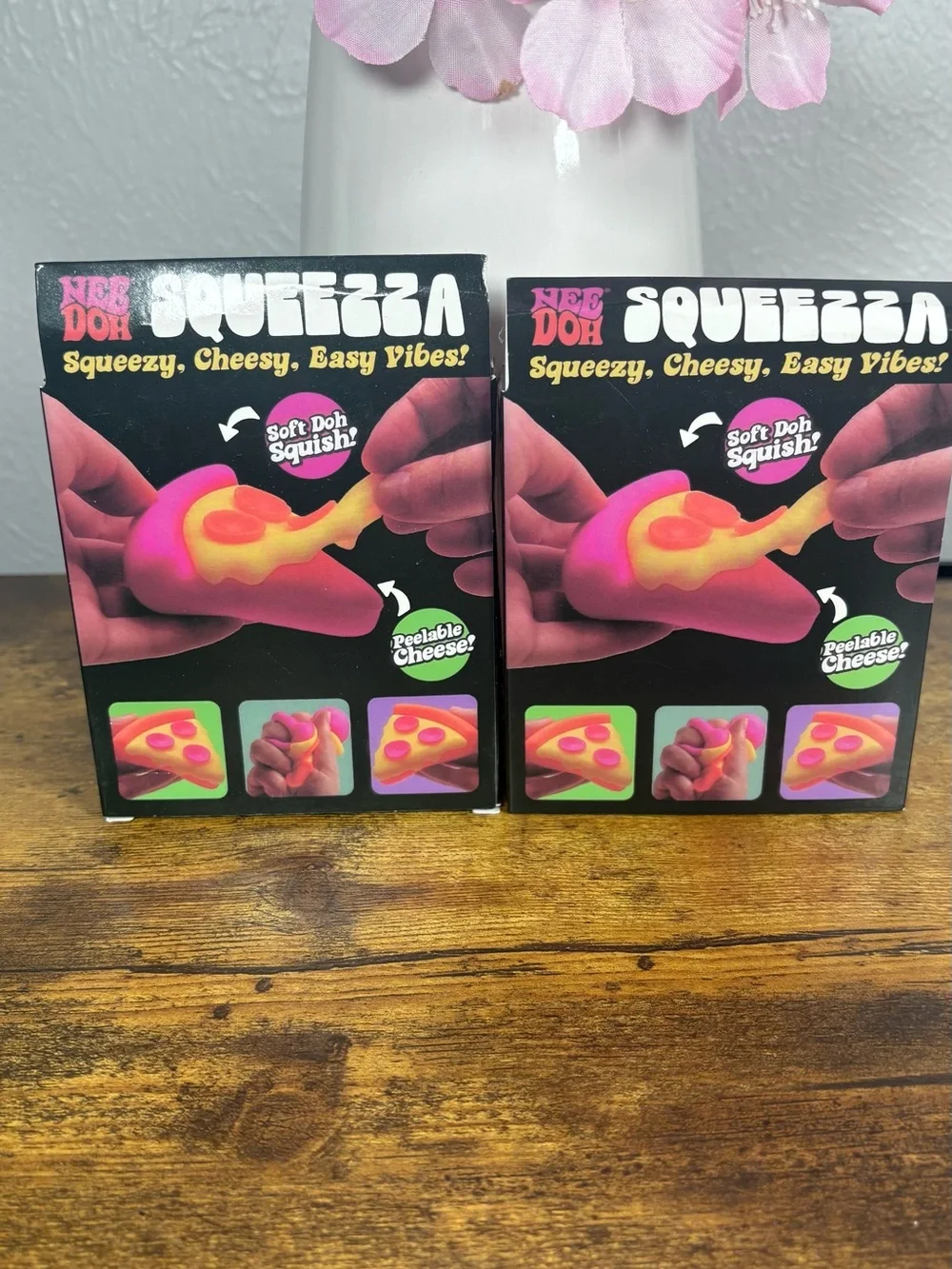 Squeezza Pizza Scented Soft Doh Squish - Orange & Pink